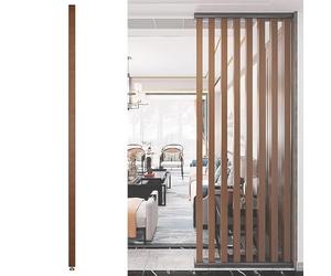 Separador de habitación de listones de madera independiente, elegante partición para decoración de oficina y restaurante, piso a techo, elemento de diseño interior moderno