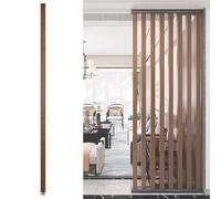 Separador de habitación de listones de madera independiente, moderno de suelo a techo, para oficina, restaurante y decoración del hogar, altura ajustable de 70 a 230 cm, 1 paquete (215 cm)