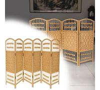 Separador de habitación de madera independiente de 6 paneles, pantalla plegable móvil, separador de privacidad portátil, 30 x 50/40 x 90/50 x 120 cm, ideal para uso en casa, oficina y eventos