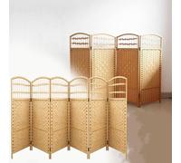 Separador de habitación de madera independiente de 6 paneles, pantalla plegable móvil, separador de privacidad portátil, 30 x 50/40 x 90/50 x 120 cm, ideal para uso en casa, oficina y estudio