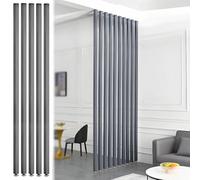 Separador de habitación de madera, pantalla de privacidad ajustable para entrada y separación de espacios, diseño de piso a techo para un uso versátil