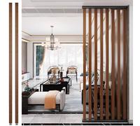 Separador de habitación de madera personalizable de piso a techo, 70-240 cm de alto, listones cuadrados modernos, instalación sin taladro, para decoración del hogar, oficina y entrada (color: madera)