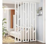 Separador de habitación de metal ajustable de 3 piezas de suelo a techo, valla de 225 cm, postes de división blancos para soluciones de privacidad en casa, oficina o estudio.