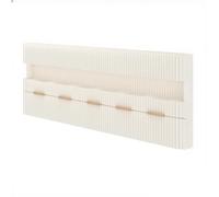 Separador de habitación de papel plegable retráctil blanco para habitación, separador temporal con estantes extraíbles de madera, 160 x 500 cm