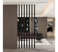 Separador de habitación de techo a suelo con listones de metal, instalación sin taladrar para estudio, apartamento, casa de té y espacios de entrada