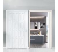 Separador de habitación plegable de acordeón de PVC, solución que ahorra espacio para áreas grandes y pequeñas