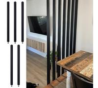 Separador de habitaciones de listones de madera, partición de suelo a techo, para sala de estar, comedor, estudio, fácil de instalar, sin taladro, poste separador para decoración del hogar