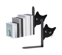 Separador De Libros - Antideslizante Gato Espía Sujetallibros Decoración Estantería - Sujetalibros Metálico para Biblioteca,para Hogar Oficina Dormitorio Aula