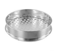 Separador de malla de metal para jardinería, 6712 mm de diámetro, plateado, perfecto para separación de materiales gruesos (agujero redondo de 12 mm)