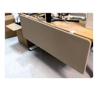 separador de mesa oficina Biombo de escritorio de 60 cm de altura for cubículos de oficina, panel de privacidad insonorizado bajo el escritorio, separador de escritorio(Camel,Lenght 108cm/42.5in)