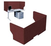 Separador De Mesa Panel De Privacidad, Divisorio Acústico Para Escritorio, Partición De Pantalla, Reducción De Ruido, Para Oficinas, Bibliotecas, Aulas, Área De Oficina Abierta(Claret,80cm)