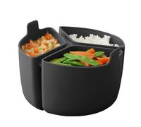 Separador de ollas lentas, inserto de silicona reutilizable para sartén lenta, divisor plegable de 3 compartimentos, utensilios de cocina resistentes al calor para cocinar en vacaciones