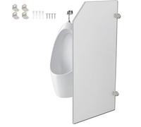 Separador de orinal, divisor de orinal impermeable para hombre, accesorios de orinal montado en la pared con accesorios, código para escuelas, centros comerciales, lugares públicos, hotel (40 x 120 cm
