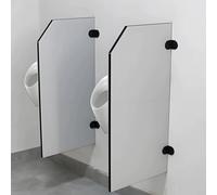 Separador de orinal montado en la pared para adultos, deflector de división de orinal para inodoros, ideal para el hogar, restaurante, hotel (1 pieza, gris, 4 paquetes)