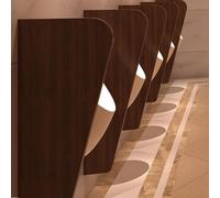 Separador de orinal multifuncional Sn - Partit de inodoro de madera para baños públicos para hombres deflector de privacidad para centros comerciales y espacios públicos, color rojo, 1 unidad