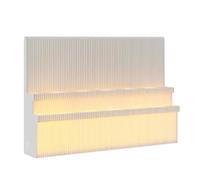 Separador de Papel Extensible, Biombos Plegable con Luces LED, Decoración Divisorio para el Hogar, Panel Divisor Portátil, Separe Deformable con Estante(150x500cm/59x197in)