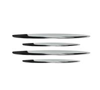 Separador de parachoques delantero, alerón lateral, embellecedor de ventilación de aire apto para Mercedes Clase X254 GLC260 GLC300 2023 2024 Guardabarros Cubierta Decoración(Chrome Silver)