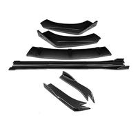 Separador De Parachoques Delantero Coche, Alerón Labio, Extensiones Faldones Laterales, Accesorios Ángulo Envoltura Trasera para RS6 A6 2013-2018(Carbon Fiber Look)