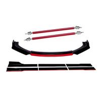 Separador De Parachoques Delantero + Faldones Laterales De 2M + Varillas De Soporte Universales De 20CM Separador Faldón Lateral Automóvil