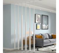 Separador de pared de oficina para separación de habitaciones, partición de suelo a techo con listones de metal, sin necesidad de taladrar