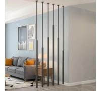 Separador de pared de oficina para separación de habitaciones, partición de suelo a techo con listones de metal, sin necesidad de taladrar