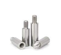 Separador de PCB redondo de columna de cabezal único, rosca macho a hembra, de acero inoxidable 304, M2, M2.5, M3, M4, M5, M6, M8, M10(M3x10mm-4mm(10pcs))