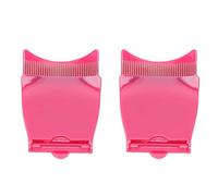 Separador de peine de pestañas plegable portátil, dientes de acero inoxidable de plástico, pestañas de fácil cuidado, uso diario de viaje, 2 uds.