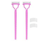 Separador de pestañas, paquete de 2 brochas de metal para formar cejas con cubierta, definidor de peinado, herramienta cosmética para cejas, suministros de maquillaje para mujeres