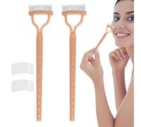 Separador de pestañas, peine de máscara | 2 paquete de dientes de metal Separador de pestañas con cubierta | Desfrazar la herramienta cosmética de cejas, suministros de maquillaje para mujeres