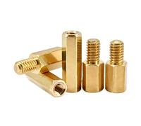 Separador de placa base con rosca cobre H5.5xM4, separador hexagonal latón macho y hembra, columna doble paso, pilar hueco, 5-20 piezas(22mm(10Pcs))