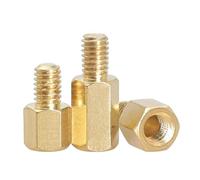 Separador de placa base de latón hexagonal macho y hembra, espárrago de bastidor de placa de montaje de cobre, espaciador de columna de PCB con pilar roscado, tornillo(12mm(20Pcs),M3 (Thread 4mm))