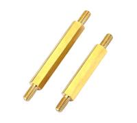 Separador de placa base de latón hexagonal, tornillos espaciadores de pernos de rack macho a macho, tornillos for pilares de soporte de PCB, separadores hexagonales M3 M4(M4x6 35 6(5pcs))