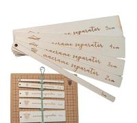 Separador de , regla de medición de madera, juego de herramientas de de cuerda de 5 piezas para tapices de bohemio, plantilla de patrón ajustable, equipo de manualidades para
