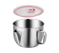 Separador de Salsa - Acero Inoxidable Estándar 18x11cm Eliminación de | Colador de grasa con filtro de tapa, cocción de sopa, drenaje de carne, dispositivo de filtrado de grasa | Cocina Casera