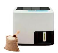 Separador de Salvado de Arroz, Peladora Automática de Trigo y Cereales de 500W, 30KG/H Precisión de Molienda de Arroz Ajustable, Peladora de Grano para Arroz Integral Claro y Arroz Germen