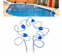 Separador de Seguridad para Piscinas con Cuerda y Flotador, Incluye 2 Ganchos Acero Inoxidable preensamblados. Barrera divisoria Zonas Poco Profundas enterradas