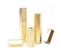 Separador de tornillo de latón, espaciador M2 .5 M3 M4 M5 M6 M8, placa base, estante hexagonal, perno espaciado, tornillo de pilares PCB hembra de cobre(18mm,M3 (15pcs))