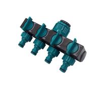Separador de tubos para agua, dispensador de agua de 4 vías, separador de tubos de 4 vías - Separador de grifo 'agua con 4 válvulas, separador de tubo de riego para uso interior exterior