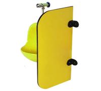 Separador de urinario para niños, partición de urinario para jardín de infantes, partición de urinario con motivos de dibujos animados para niños, adecuado para escuelas y lugares públicos (amarillo