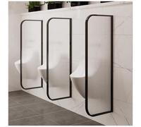 Separador De Urinarios Separador De Inodoros Divisor De Tabique De Urinario De Vidrio Templado, Deflector De Pantalla De Privacidad De Urinario Para Hombres Con Marco De Acero Inoxidable, Di