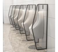 Separador De Urinarios Separador De Inodoros Divisor De Tabique De Urinario De Vidrio Templado, Urinal Separador De Inodoro Montaje En Pared Para El Hogar, Oficina, Restaurante, Hotel(Black,2pcs)