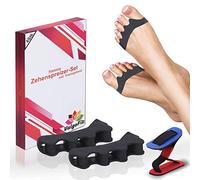Separador dedos pie contra Hallux Valgus, (2 pares) + Banda Anti-Juanetes, Separador de dedos, material de silicona de gel blanco, para hombre y mujer, respetuoso con la pie y sin BPA