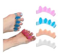 Separador Dedos Pie de Silicona, 4 pares Separadores de Dedos de los Pies para relajarte, Separador Dedos Pie Juanete Toe Spacer, Ajuste Atletas para Todos los Pies