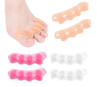 Separador Dedos Pie Silicona, 3 pares Separadores de Dedos de los Pies, Almohadillas para Pies, Alivio cómodo del Dolor de Pies, Separadores de Dedos