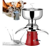 Separador eléctrico de crema de acero inoxidable, 13.2 galones/h, separador centrífugo de crema de leche de alta eficiencia para separación de leche descremada y crema de vaca, 9800-10500 r/min