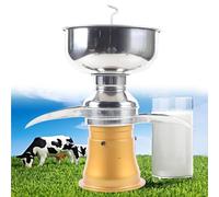 Separador eléctrico de crema de leche, acero inoxidable 304, espumador centrífugo de 50 l/h, 10500 rpm para uso en granja o hogar, grosor de crema ajustable, fácil de limpiar