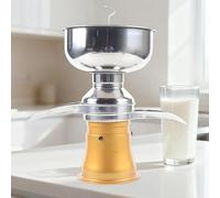 Separador eléctrico de crema de leche, espumador centrífugo de 50 L/H 10500 RPM con cuenco de grado alimenticio de 5 L, motor de 30 W, grosor de crema ajustable para uso doméstico lácteo