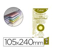 Separador archivo Exacompta 105x240mm de 2 taladros con 100 separadores cartulina color amarillo