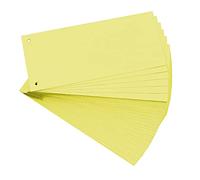 Separador archivo Exacompta 105x240mm de 2 taladros con 100 separadores cartulina color amarillo