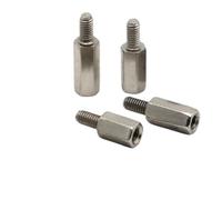 Separador hexagonal de acero niquelado M2 .5 M3 M4, espaciador macho, rosca métrica, perno prisionero pilar montaje placa base(7mm,M3 10pcs)